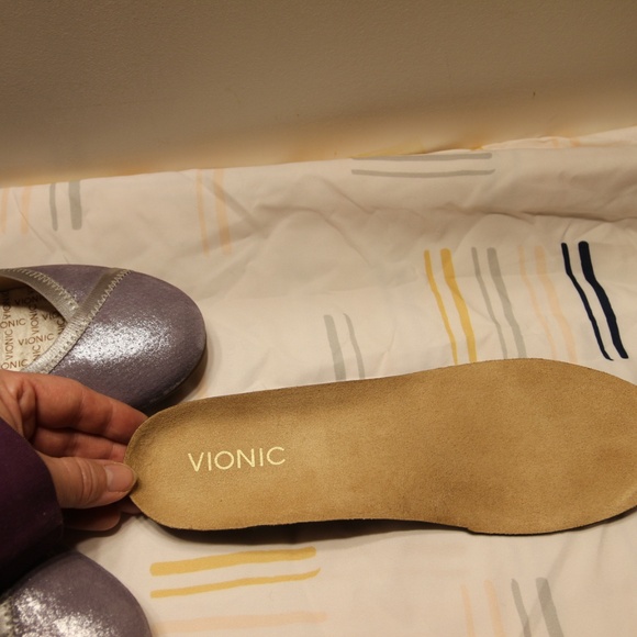 Violet Vionic Caroll ballet flats NIB - Size 9 - Picture 10 of 10